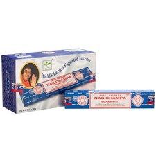 12 Pack Box Packets of Nagchampa Incense Sticks by Satya