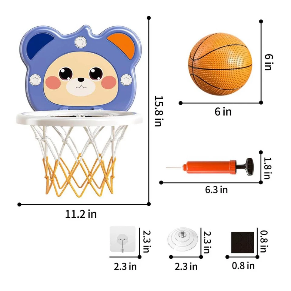 TEMI Mini Basketballkorb für Kinder Jungen Alter 3 4 5 6, Indoor Basketballkorb - Bild 3 von 4