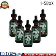 Thyroid Support Drops Sel enium Zinc Iodine L-Tyrosine Ashwagandha 1-5 Box