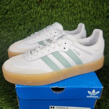 Adidas Sambae Womens Samba OG White Seafoam Green Gum Bottom Shoes Trendy JP5609