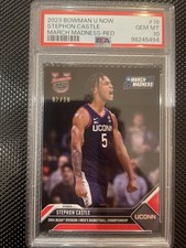 2023-24 Bowman U Now NCAA March Madness Stephon Castle #16 Red 2/10 (RC) PSA 10