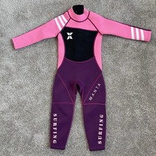 Girls M 8-10 Neoprene Wetsuit 2.5mm Long Sleeves Full Body Swimsuit
