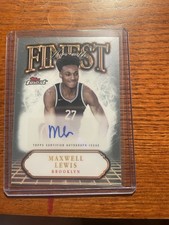 2025 Topps Finest Basketball Maxwell Lewis Finest Autographs Nets