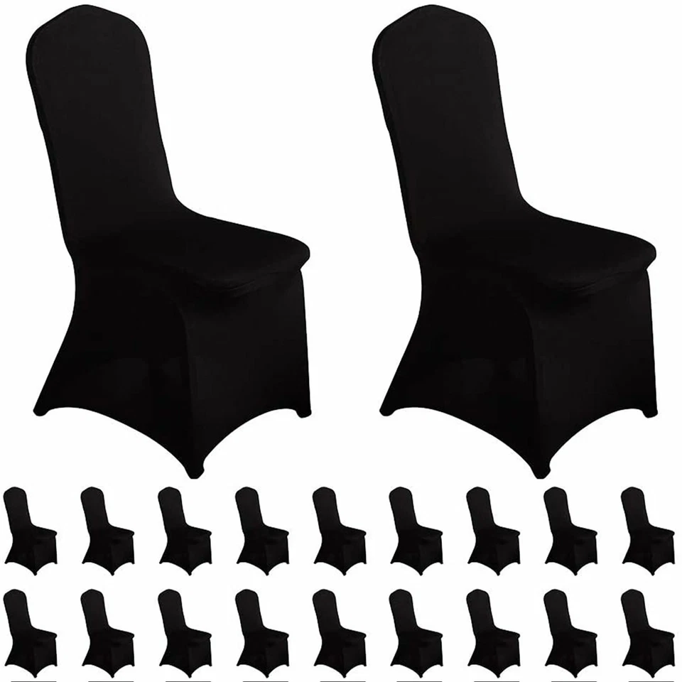 1-50x Chair Seat Covers Spandex Stretch Washable Banquet Dining Wedding Party - image 4 of 4