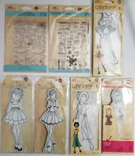 Prima Marketing Julie Nutting Mixed Media Doll and Planner Stamps - You Choose!