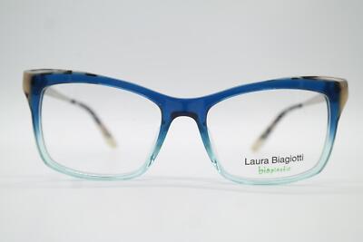Glasses Laura Biagiotti VBB330 Blue Brown Silver Oval Eyeglass Frame New