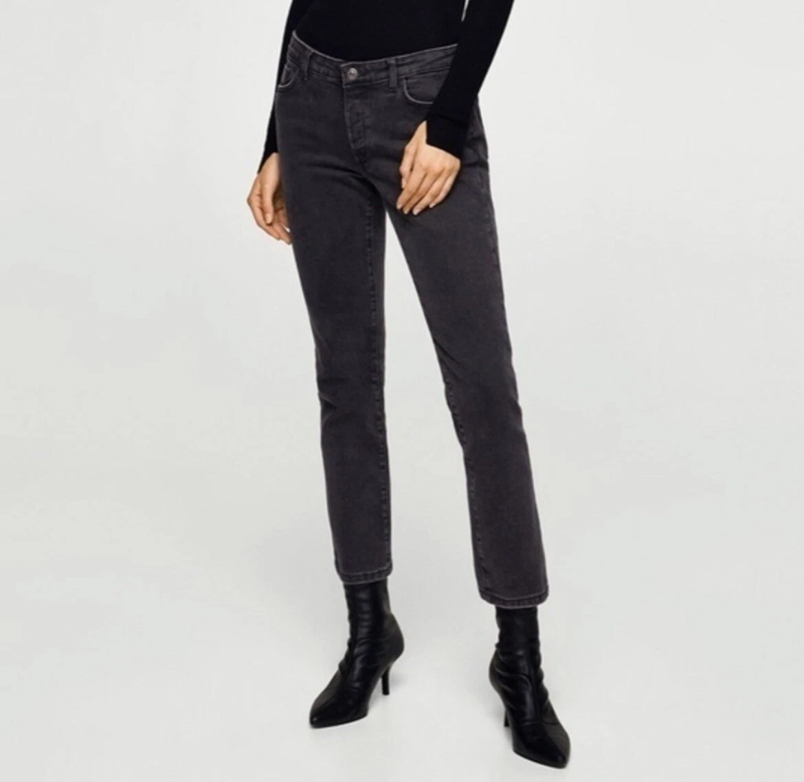 Mango black sale jeans