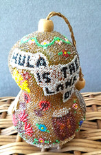 Handmade seed beaded Hula is the language of the heart IPU ornament