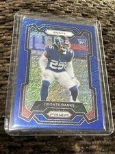2023 Panini Prizm Rookies Blue Shimmer Prizm /25 Deonte Banks #376 Rookie RC