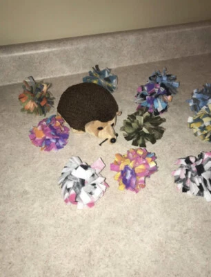 G & M CREATIONS Small Fleece Toy Balls For Sugar Gliders, Cats, Hedgehogs, And More Free Ship