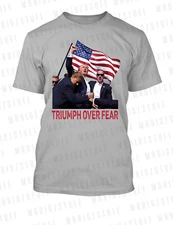 Trump Over Fear President Tee Shirt Big Tall Small Graphic Pro Club Shaka RTP