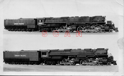 3G068 RP 1940s UNION PACIFIC RAILROAD 4-6-6-4 LOCO #3967 4-8-8-4 #4002 ...