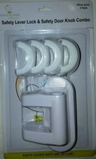 Safety Lever Handle Lock  Child Proof Door Knob Covers w/ Outlet Plugs FW