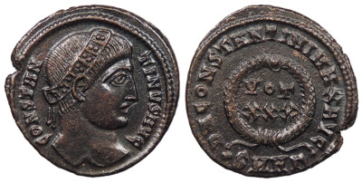 Constantine I, the Great 307-337 A.D. Follis EF D N CONSTANTINI MAX AVG #AC84105