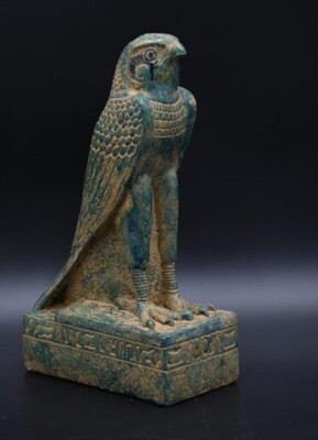 Ancient Egyptian Antiquities Falcon Bird God Horus Statue large heavy stone BC