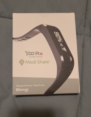 Yoo Rx Medi Share Waterproof Fitness & Sleep Tracker Watch - Smart Alerts - NEW