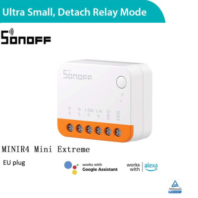 Mini R4 10A Smart Home Mini WiFi Smart Switch Light Relay Module Voice Control
