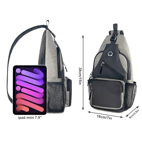 Crossbody Bags Sling Backpack,Multipurpose Cross body Shoulder Bag for Beige - Bild 3 von 6