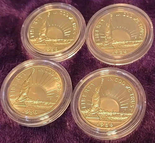 1986-S Statue of Liberty Commemorative Half Dollar - Beautiful Proof Coin Gold P