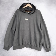 Vintage 90s Nike Center Swoosh Hoodie Mens XL Gray Pullover Sweatshirt