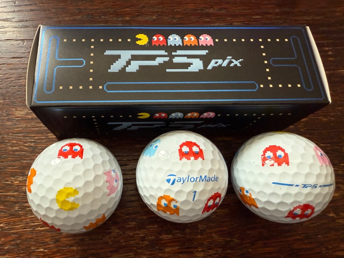 TaylorMade TP5 Pix 'Pac-Man' Limited Edition Golf Balls in Sleeve