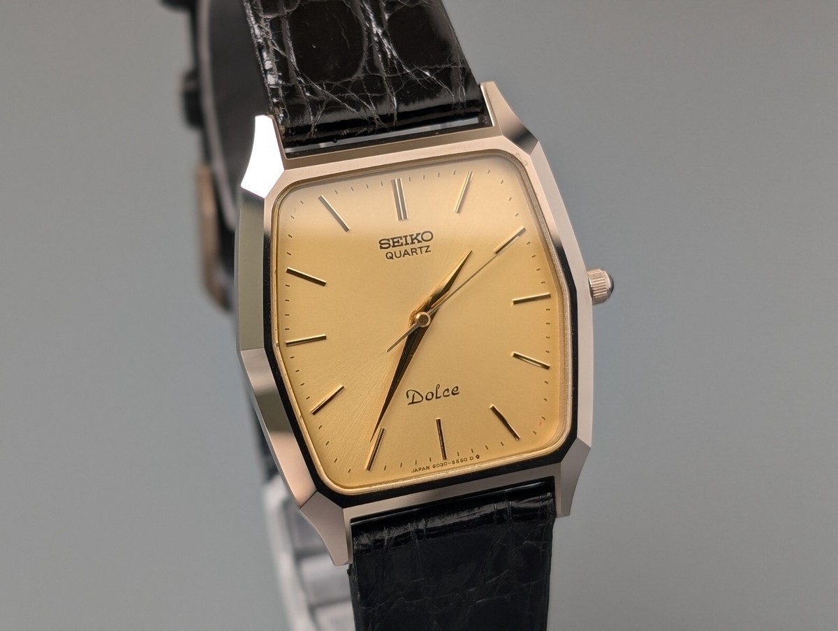 美品 ヴィンテージ SEIKO DOLCE 6030-5480 クォーツ メンズ Seiko Dolce Seiko Dolce 6030 5480 Men's Dress Watch (Vintage