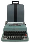 Macchina da Scrivere Olivetti Lettera 32 Azzurra + Custodia