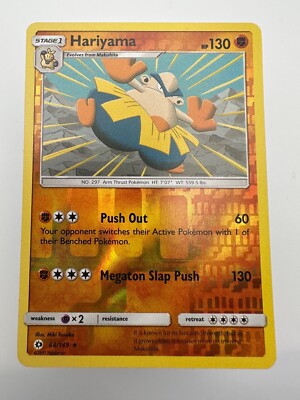 Pokemon TCG Sun and Moon Card Hariyama 68/149 Reverse Holo Rare | eBay