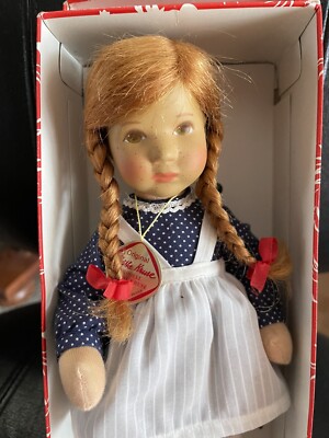 Vintage Kathe Kruse 10” Tall Girl Bettina Doll with Tags And Box