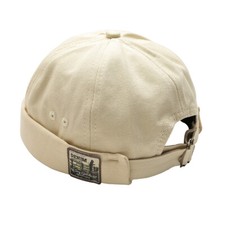 Docker Cap Brimless Hat Breathable Beanie Hat Cotton Retro Adjustable Sailor Cap