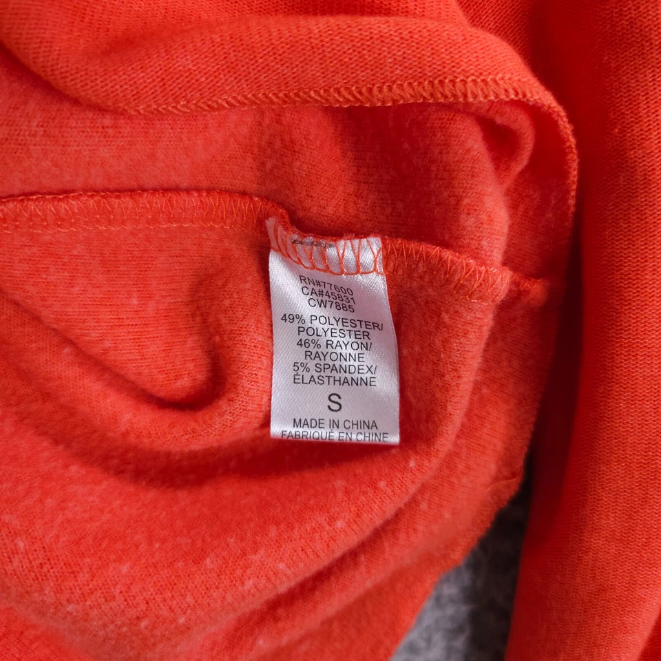 Chaser Sudadera con Capucha Mujer Pequeña Naranja Azul Sol Alta Baja Recortada Pullover Elástico Foto 4 de 4