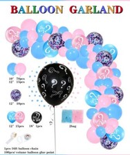 1 Set 111 Pcs Balloons Garland Gender Reveal Decoration Adult Baby Shower Party