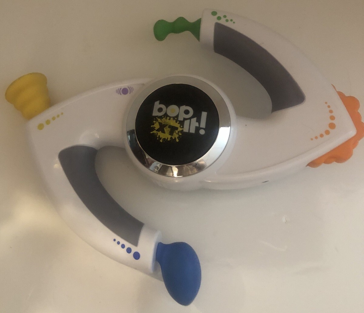 Bop It Xt Handheld Electronic Talking Game White Colour Edition