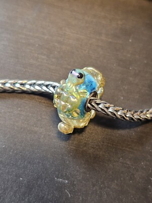 Elfbeads Schildkröte Turtles Blau Golden Passt Trollbeads Pandora Ohm Redbalifro