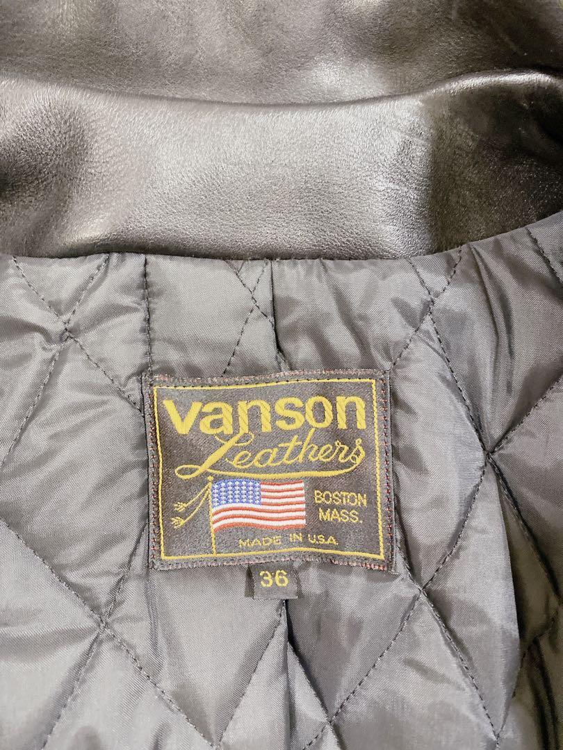 Vanson C2 Leather Jacket 1990s Talon Zipper Black Rare