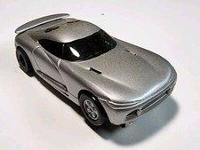 TYCO Armored Silver Dodge Viper w/Flashing Red Light HO Slot Car U Turn Chassis