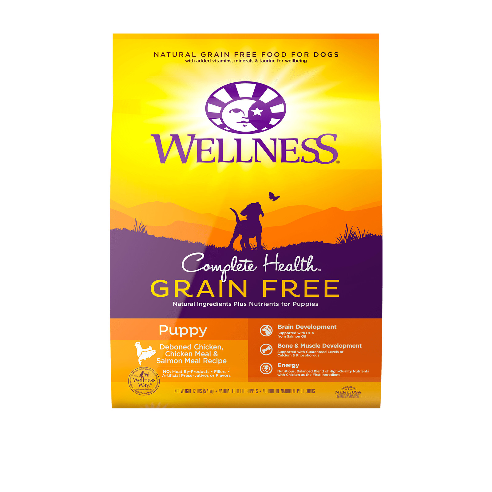 Wellness Complete Health Natural Grain Free Dry Puppy Food Chicken & Salmon USA