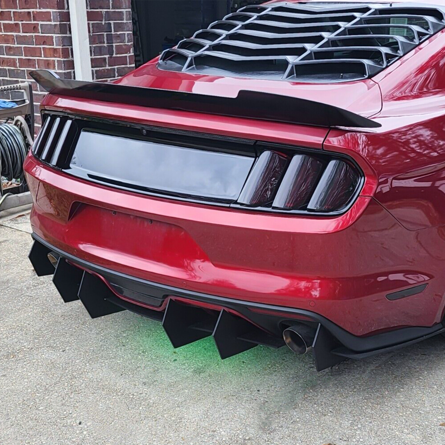 Gloss Black Rear Trunk Spoiler Deck Lid Panel Cover For Ford Mustang GT 15-2023