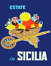 11584.Decor Poster.Room wall art design.Estate in Sicilia.Sicily Italy travel