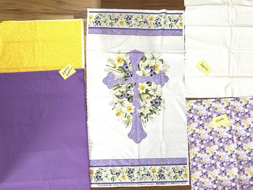 Easter Cross Panel With 7+ Yards To Make A Quilt