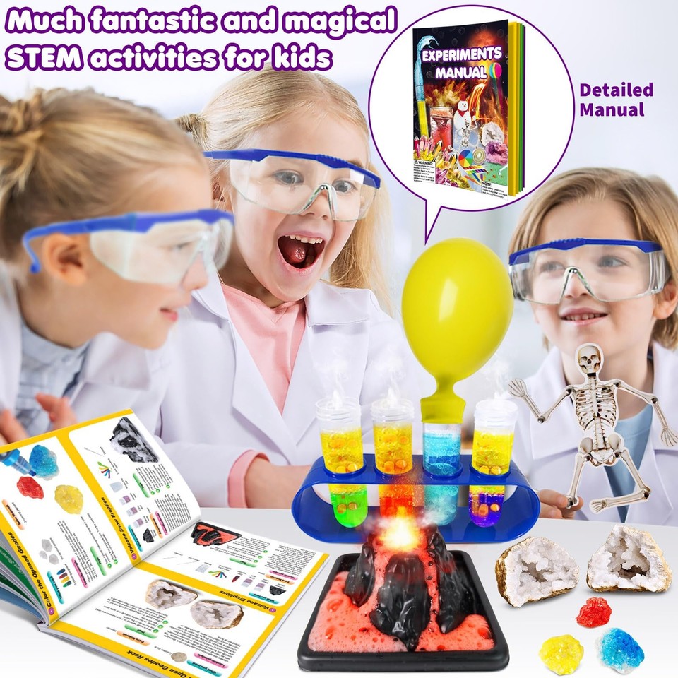 UNGLINGA 150 Experiments Science Kits for Kids Boys Girls, S.T.E.M Kit ...