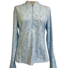 Sigrid Olsen NWT Women's Blue/White Golf&Tennis 50 UPF Jacket Size Large