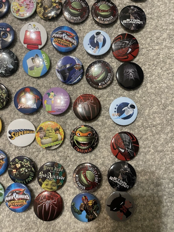 Vintage 1980s Pin Badge Badges Bands Round Button Badge Collection Lot of 373 - Image 2 of 4