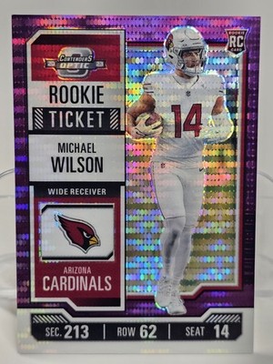 2023 Contenders Optic Michael Wilson Purple Pulsar Prizm /26 Rookie #84