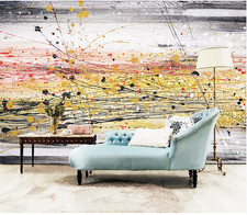 3D Abstract Splashed Oil Paint Self-adhesive RemoveableWallpaper Wall Mural 81