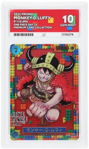 One Piece Day 25 Monkey D Luffy P-110 Promo Card Japanese Edition Ace 10