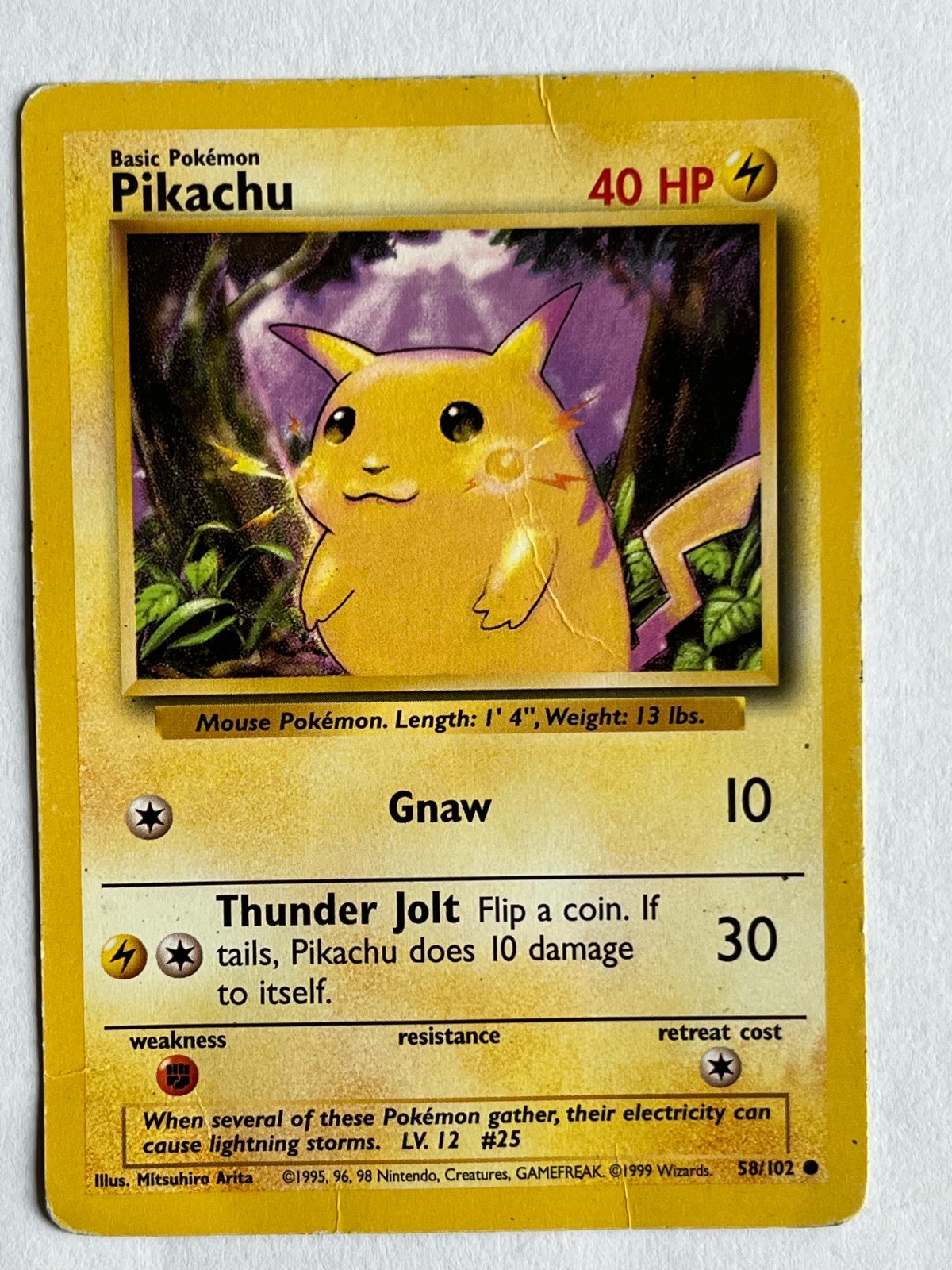 Pikachu 058/102 Base Set Regular