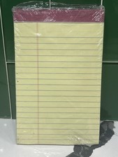 Legal Pads 5" X 8" 4 Pack Colored Note Pads, Wide Ruled Yellow Lined Paper 4ct
