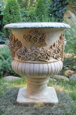 Polyurethane flexible mold with a plastic frame"Rose pot"