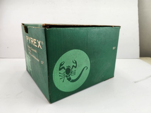 RARE VTG MCM 1961 Promo PYREX ZODIAC 2.5 Qt Serving Dish + Lid + Stand + Box - Picture 21 of 24